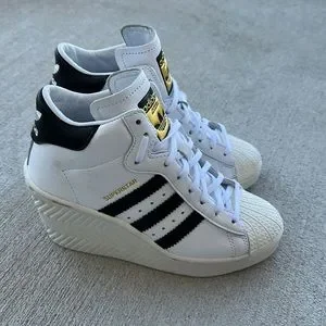 adidas Shoes Nwt Adidas Superstar Ellure Black And White High